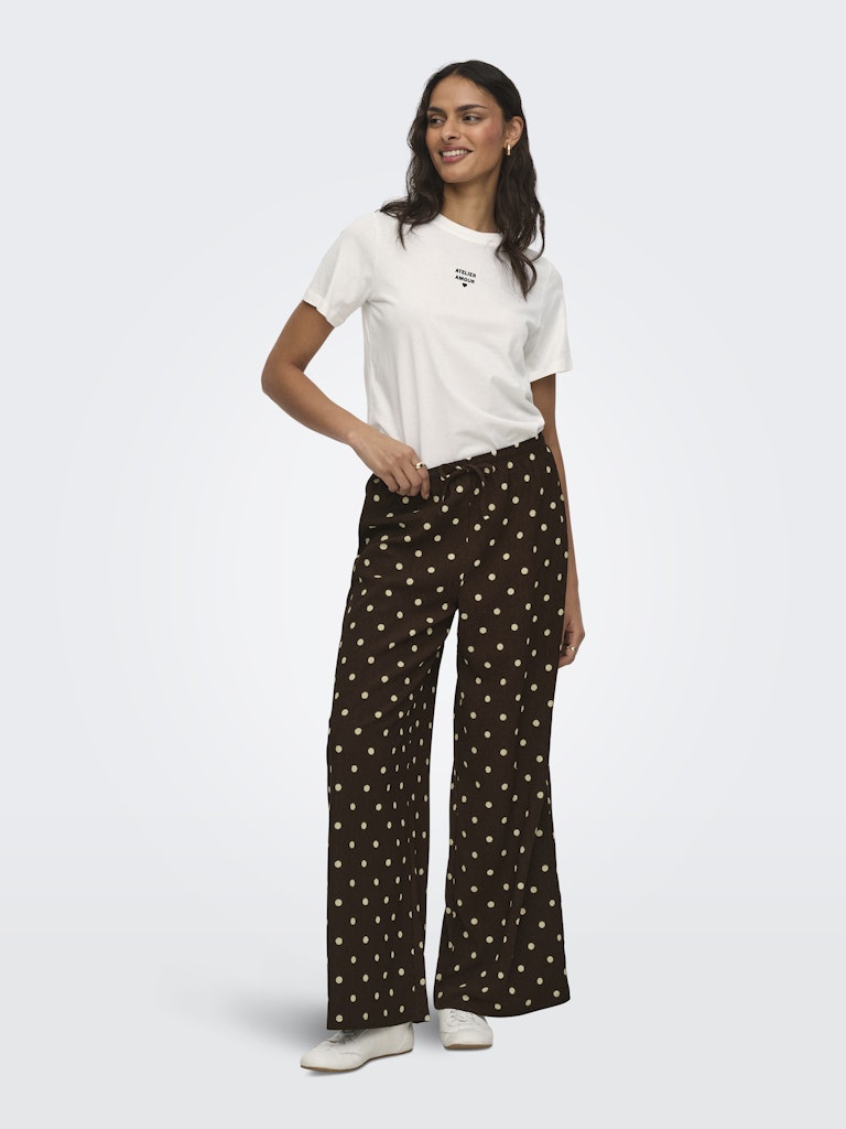 Jdymay Pisa S/s Print Top Jrs - Off-white