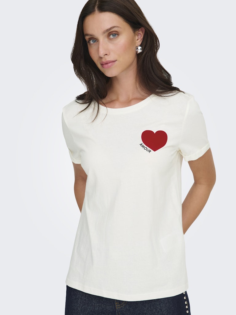 Onlvica S/s Fold Up Velvet Top Box Ccjrs - Off-white