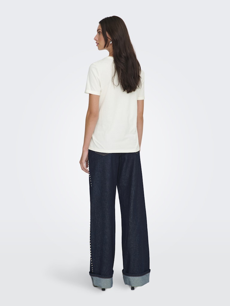 Onlvica S/s Fold Up Velvet Top Box Ccjrs - Off-white