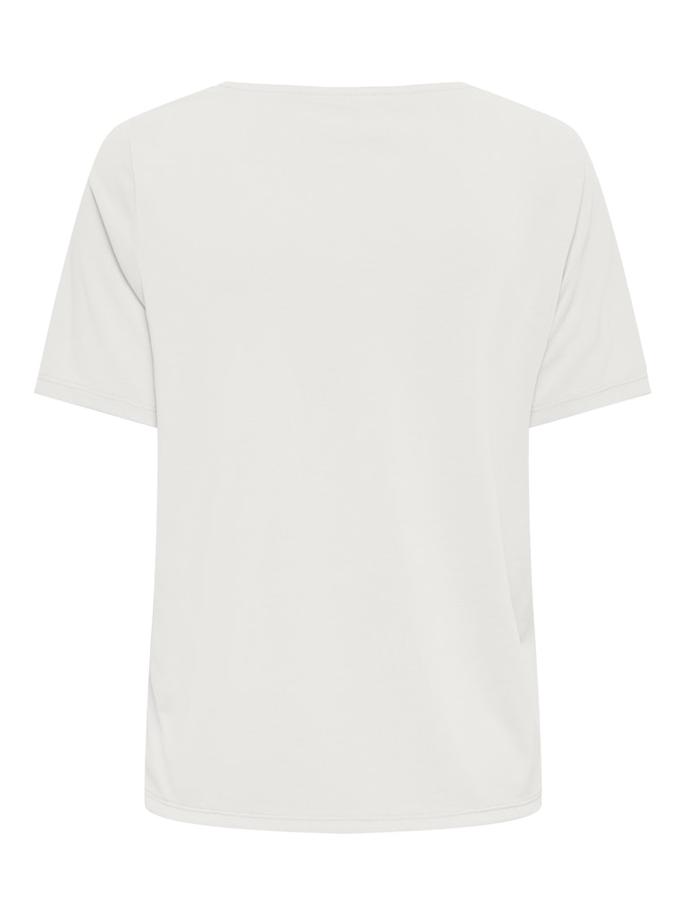 Onlfree Life S/s Split V-neck Top Jrs - Off-white