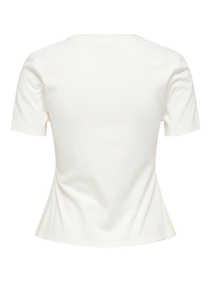 Jdytessa S/s Detail Top Jrs - Off-white