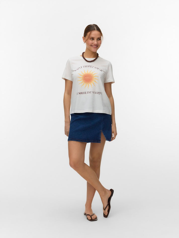 Vmlise Olly Ss Top Box Jrs - Off-white