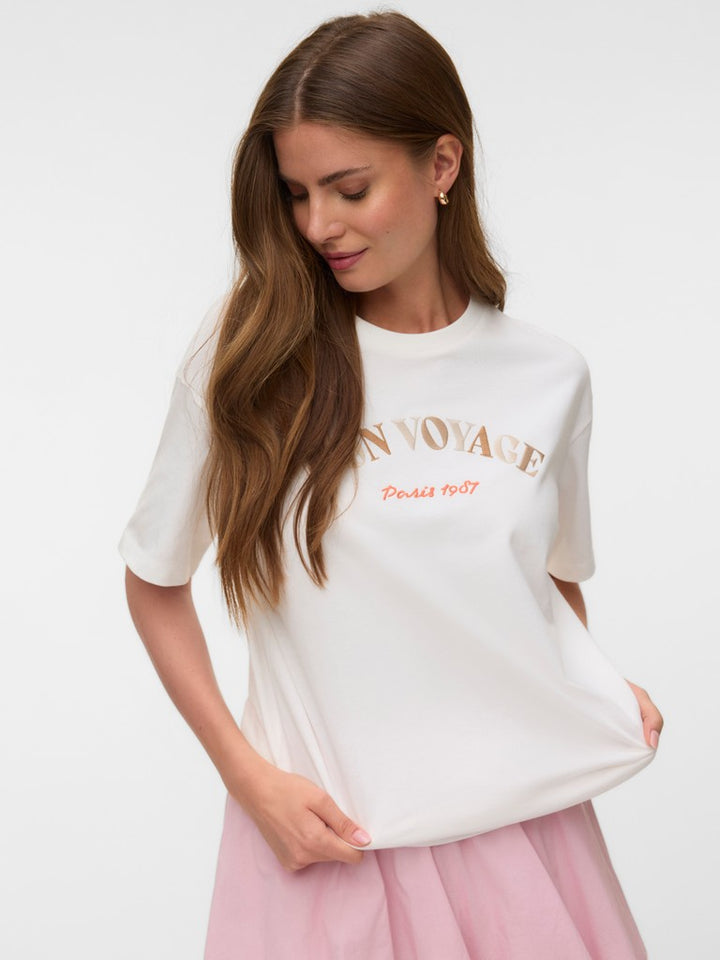 Vmsara Mia Ss Top Box Jrs Ga - Off-white