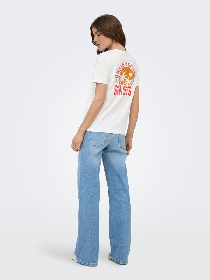 Onlfine S/s Reg Tee Cs Jrs - Off-white