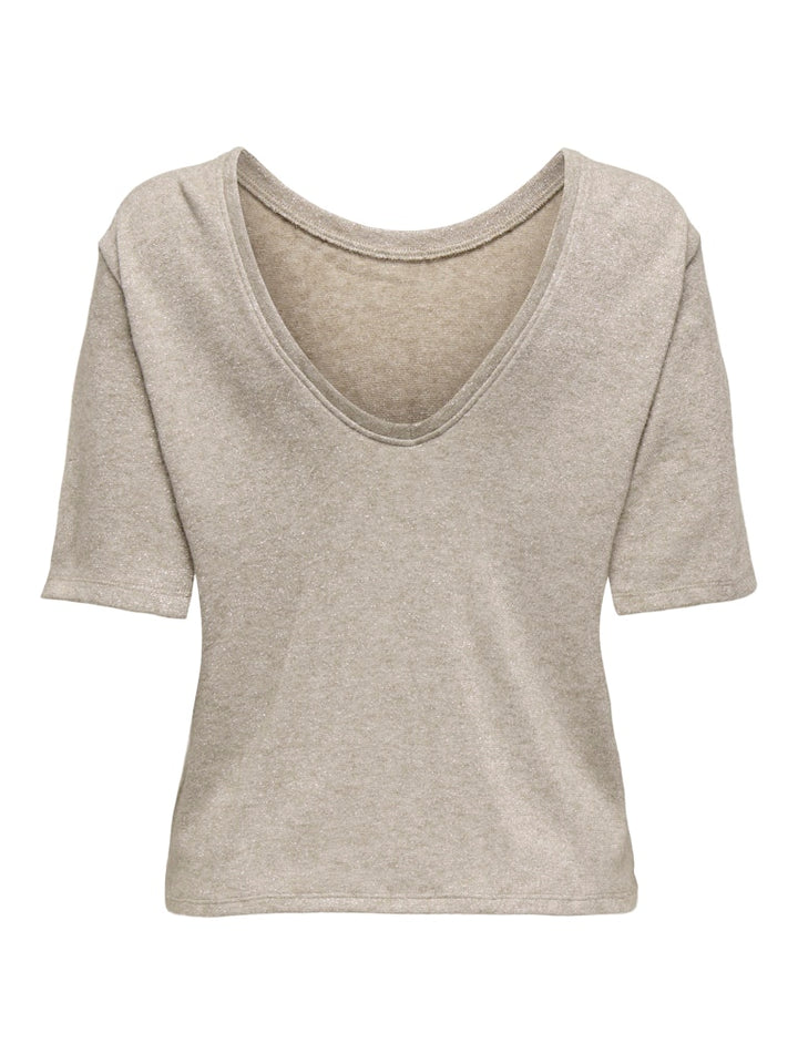 Onlfalka 2/4 Glitter Top Cc Jrs - Zand