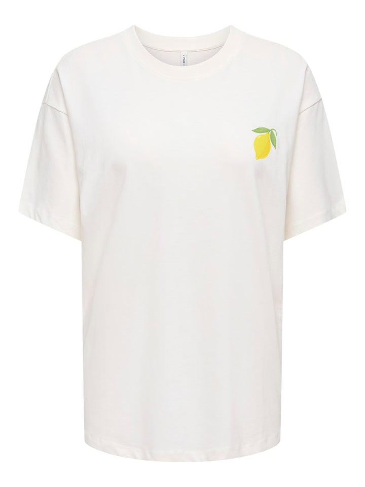 Onlelle S/s Printed Tee Cs Jrs - Wit Dessin