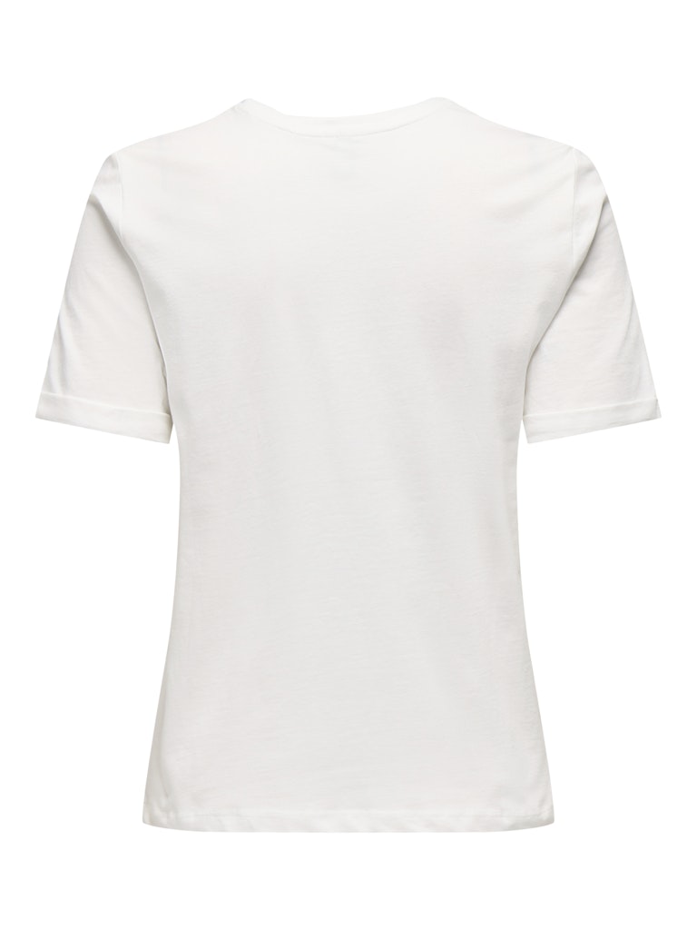 Onllea Life S/s Print Top Box Cc Jrs - Off-white