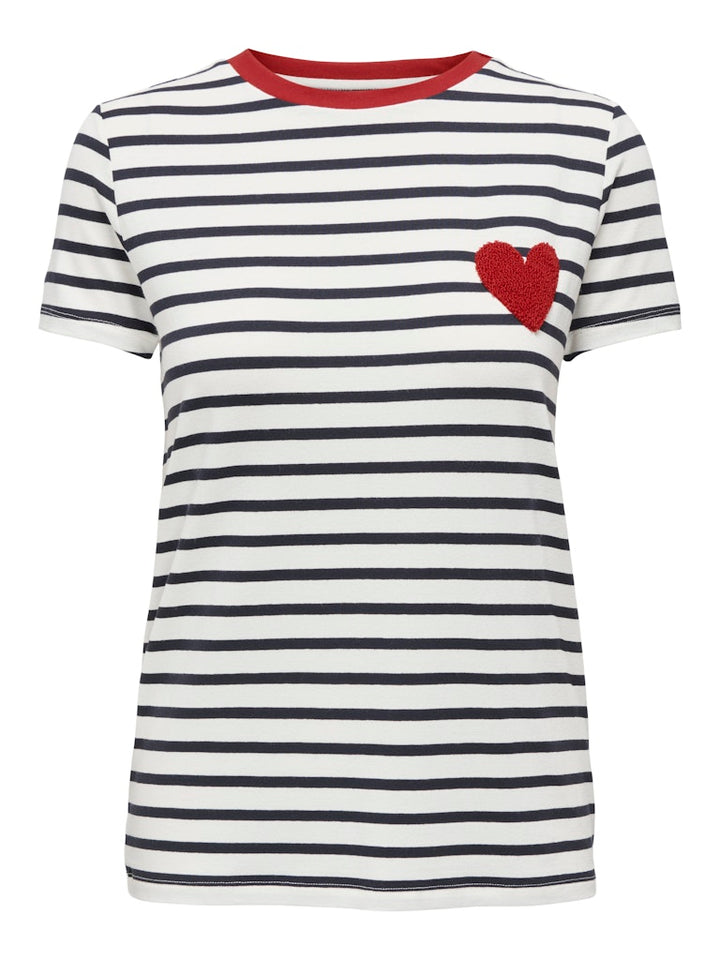 Onlheart Life S/s Tee Jrs Noos - Wit Dessin