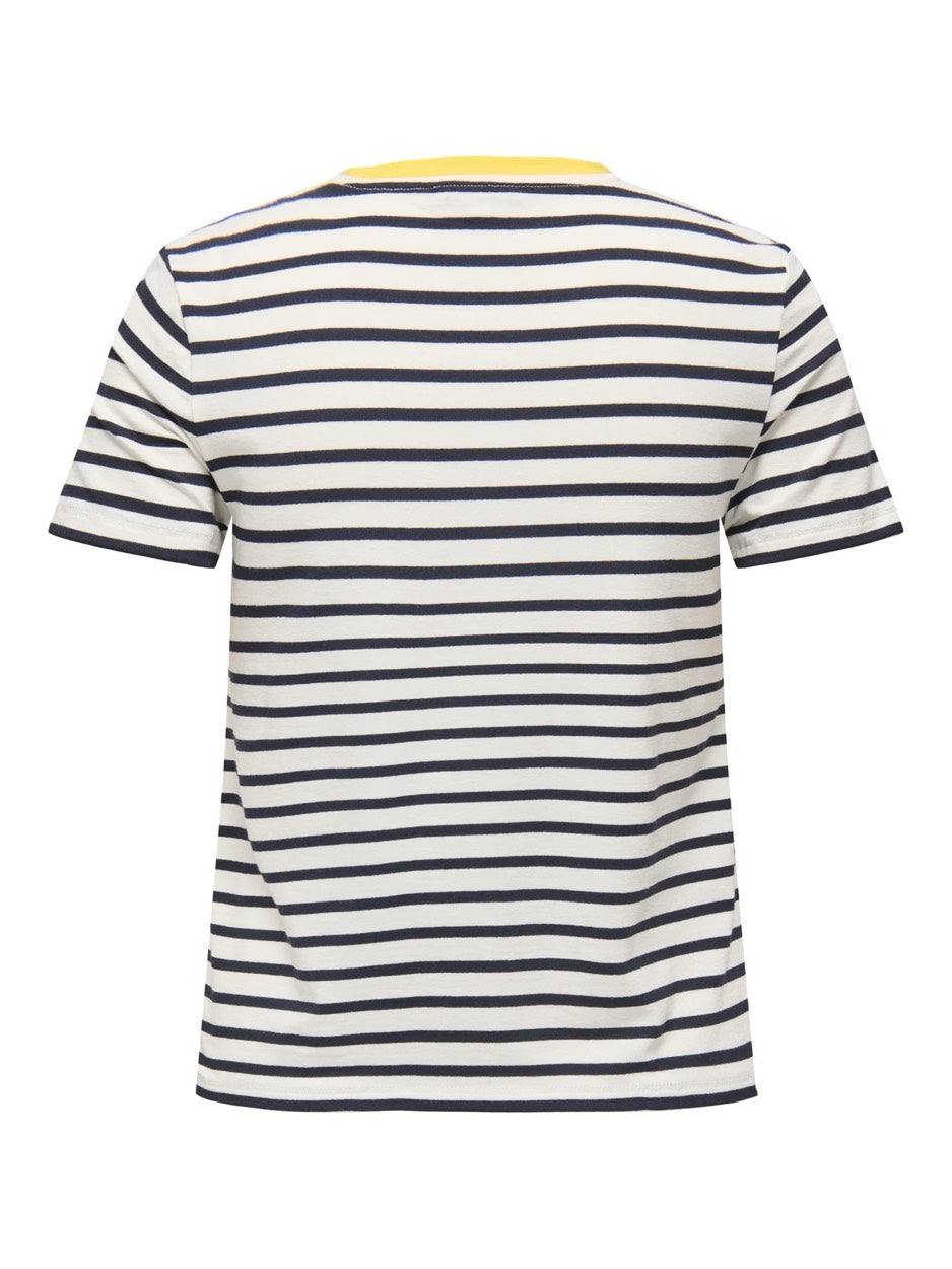 Onlheart Life S/s Tee Jrs Noos - Wit Dessin