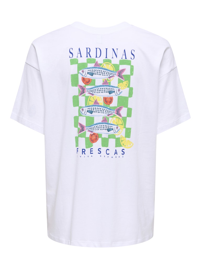 Onlvivvi S/s Lovely Top Jrs - Wit Dessin
