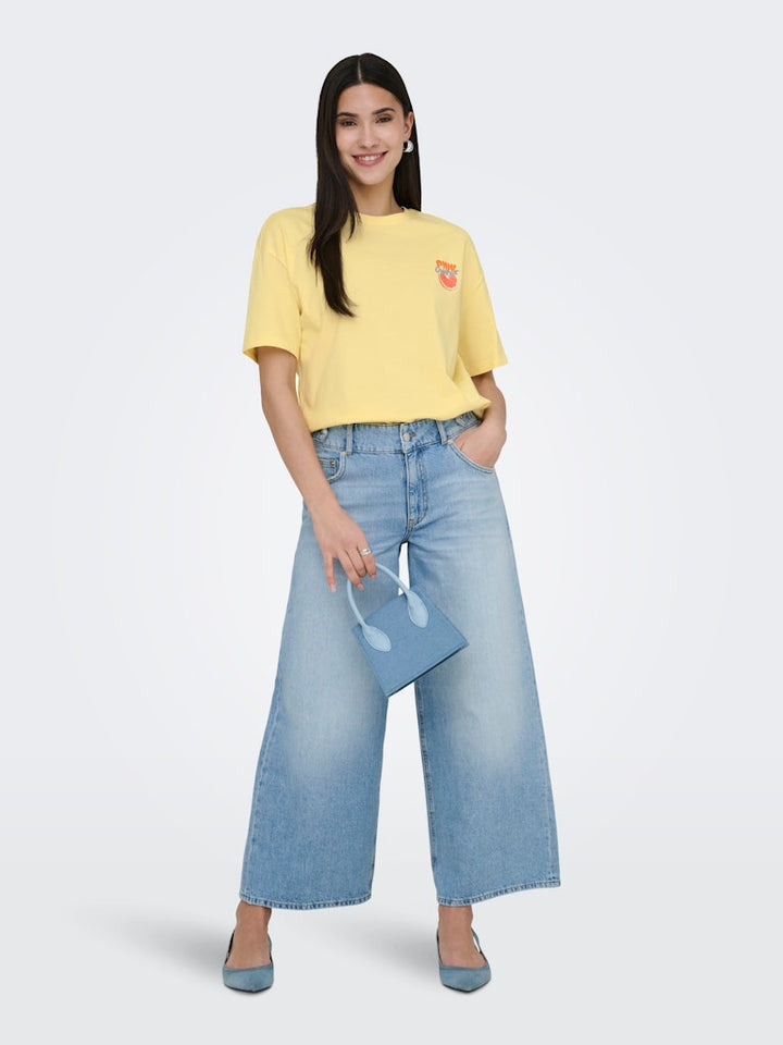 Onlbolette Life S/s Top Box Cc Jrs - Geel