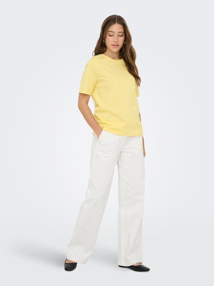 Onlfreja S/s Luxe Top Cc Jrs Noos - Geel