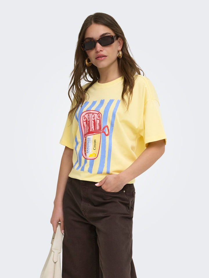 Onlvivvi S/s Lovely Top Jrs - Geel
