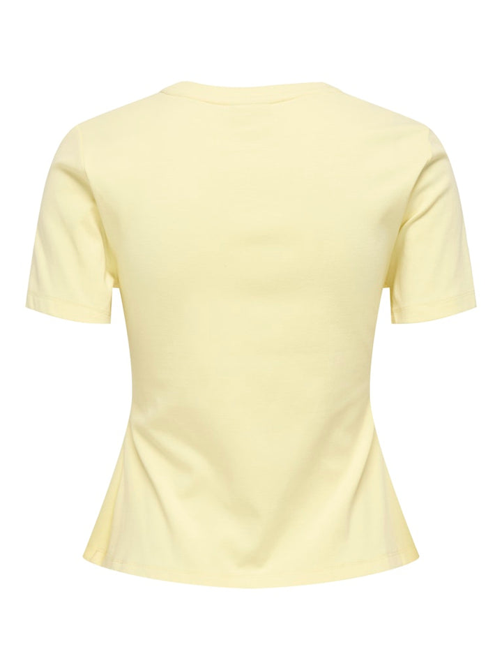 Jdytessa S/s Detail Top Jrs - Geel