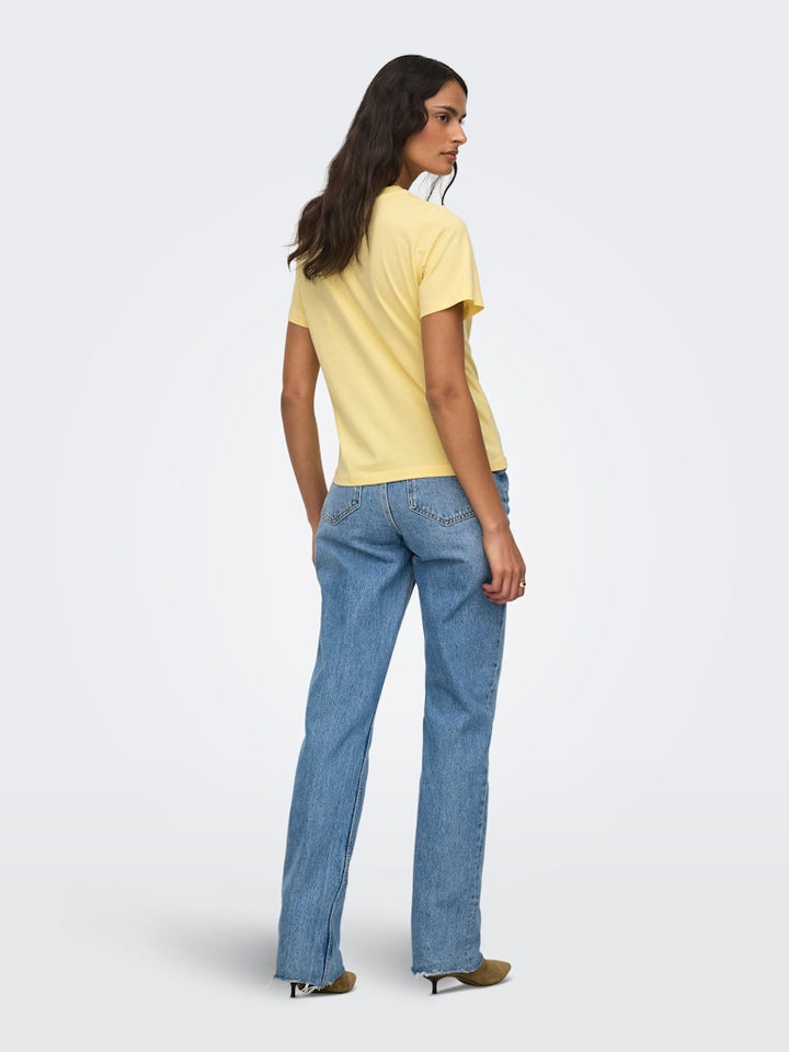 Jdypisa S/s Print Top Jrs Noos - Geel