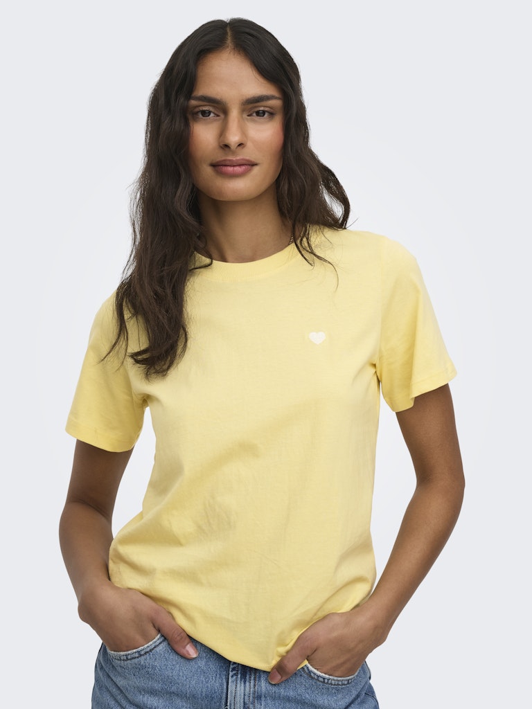 Jdypisa S/s Print Top Jrs Noos - Geel
