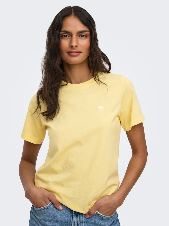 Jdypisa S/s Print Top Jrs Noos - Geel