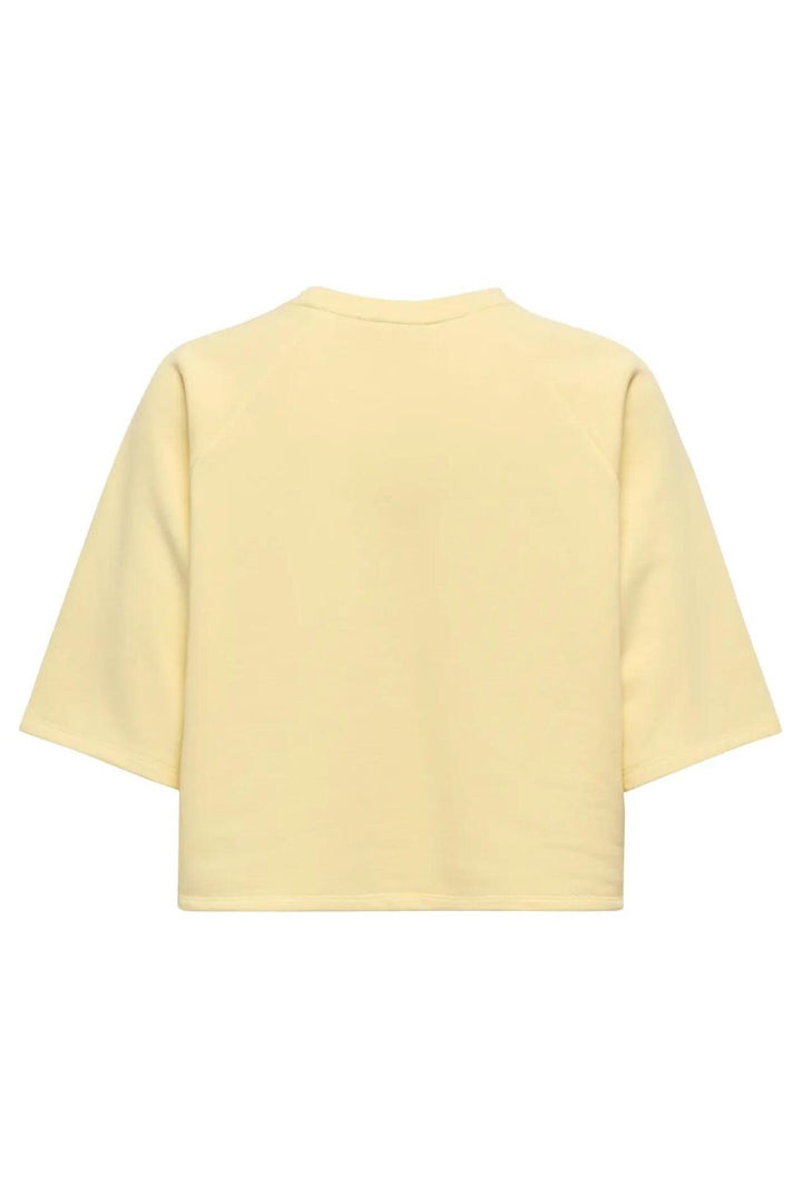 Onlcora S/s Print O-neck Ub Swt - Licht Geel