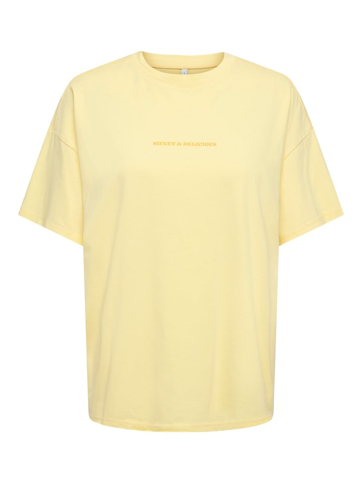 Onlkinna S/s Oversize Top Box Jrs - Licht Geel