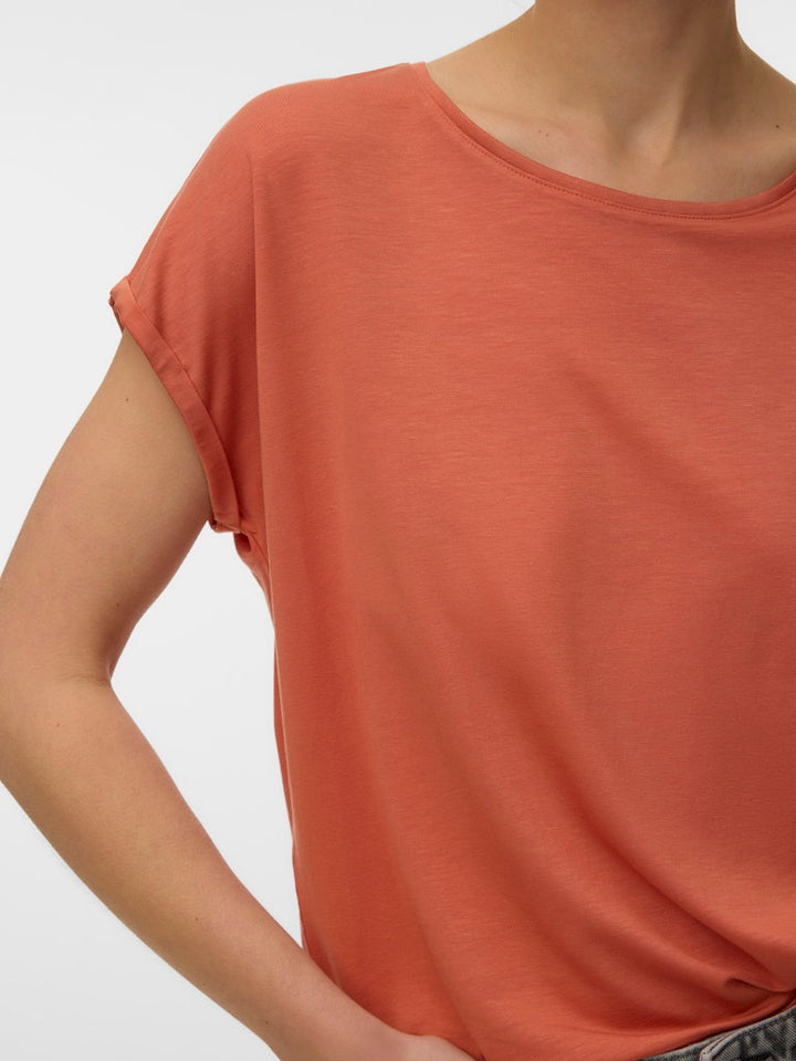 Vmava Plain Ss Top Jrs Noos - Oranje