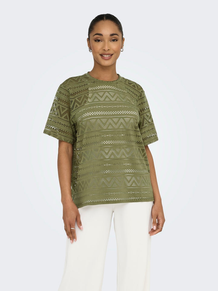 Onlaniri S/s O-neck Top Jrs - Army