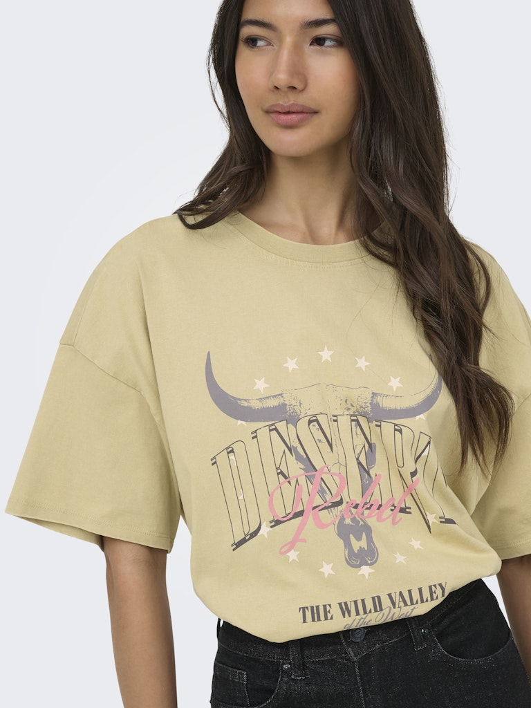 Onlmila S/s Print Box Cs Jrs - Groen Dessin
