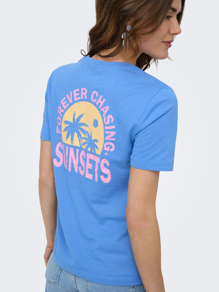 Onlfine S/s Reg Tee Cs Jrs - Lichtblauw