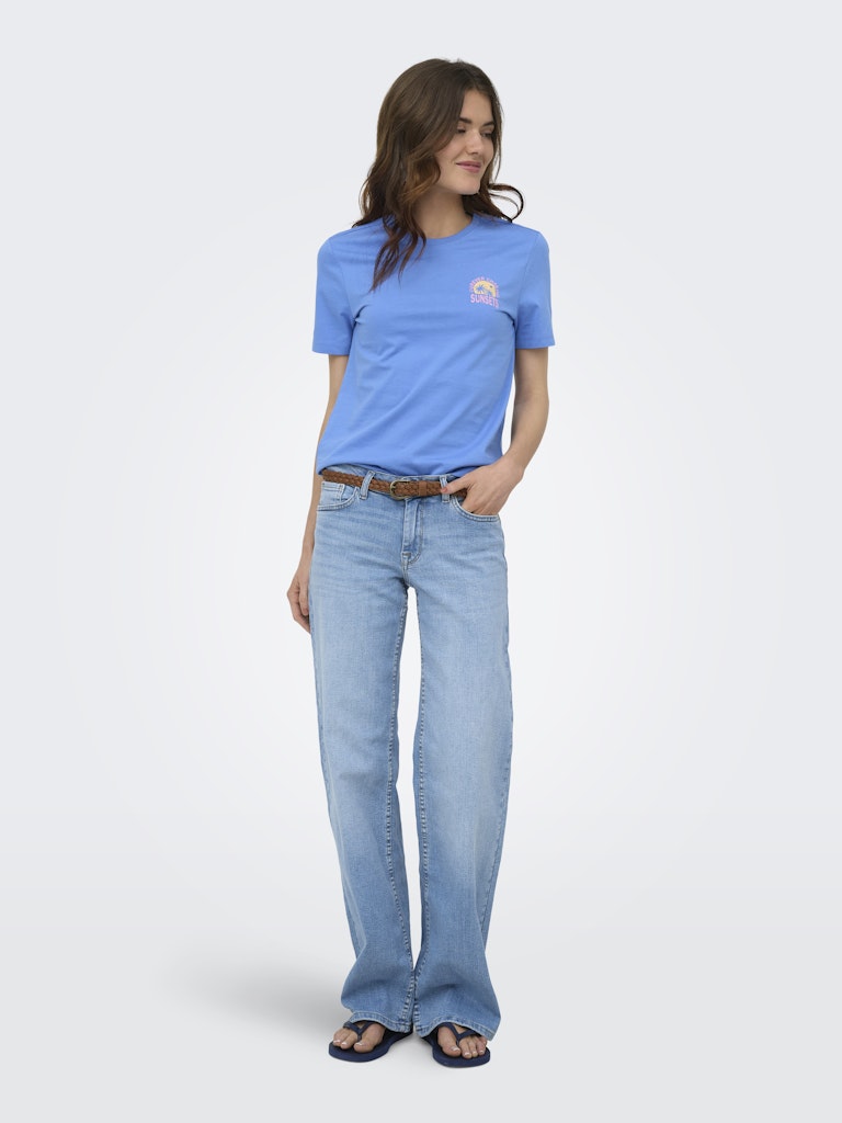 Onlfine S/s Reg Tee Cs Jrs - Lichtblauw
