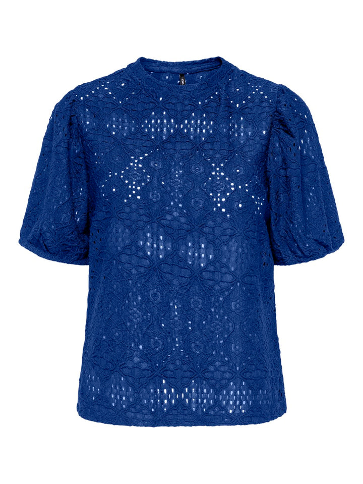 Onlluz S/s Puff Sleeve Top Jrs - Kobalt