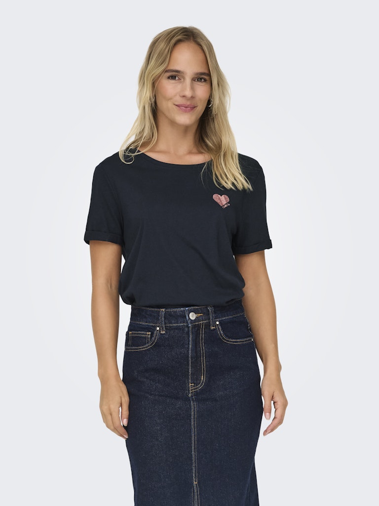 Onlkita Life S/s Top Noos - Navy
