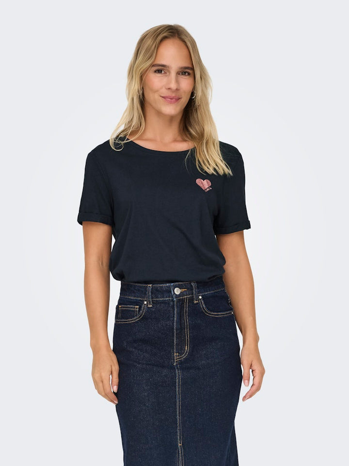 Onlkita Life S/s Top Noos - Navy