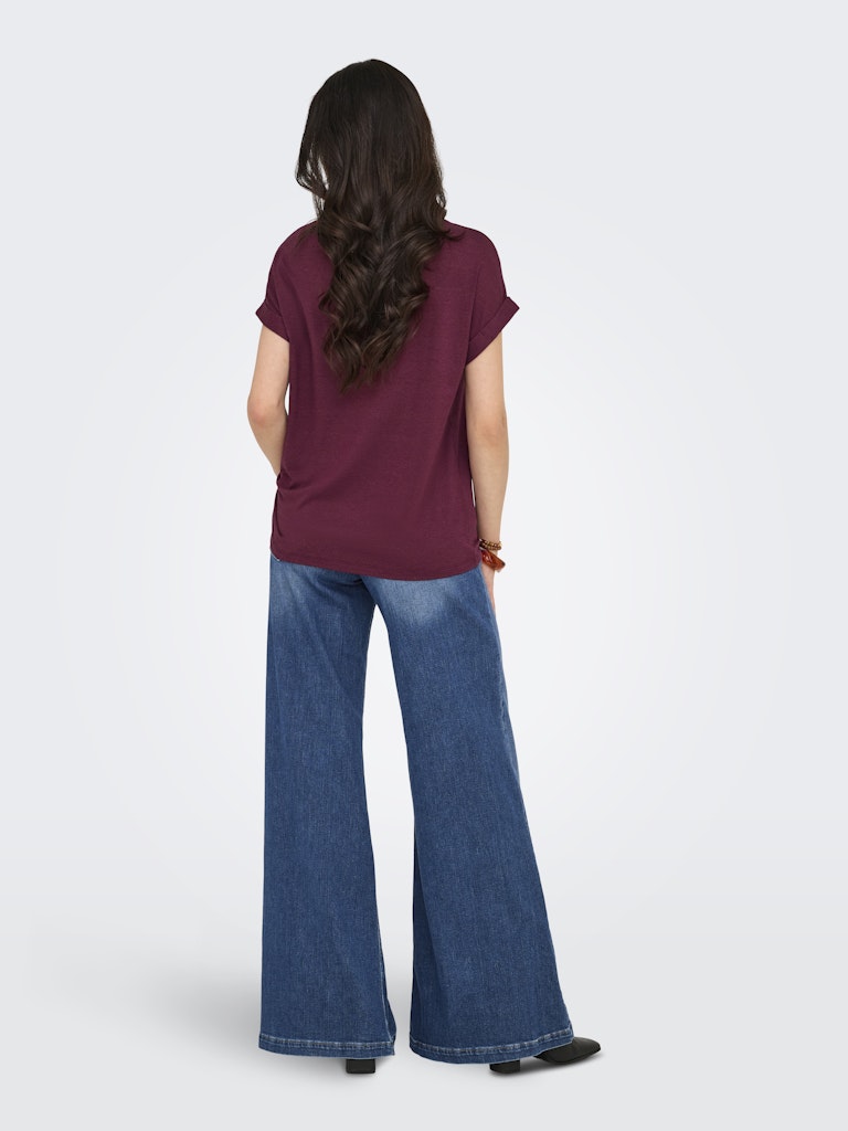 Onlmoster S/s O-neck Top Noos Jrs - Bordeaux