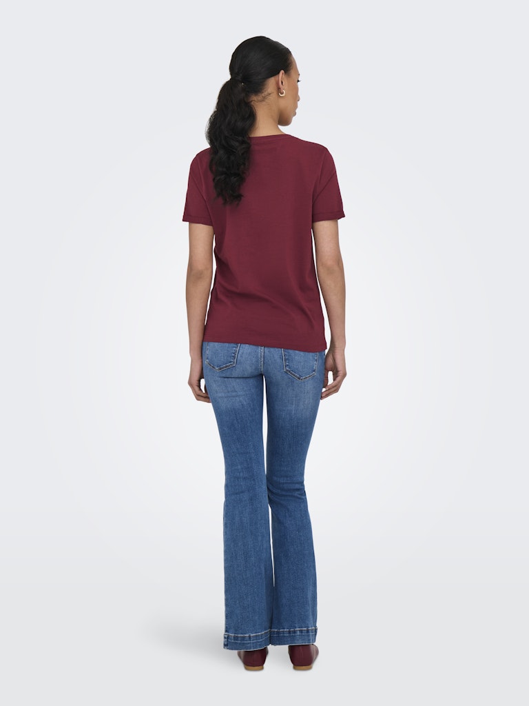 Onlkita Life S/s Top Noos - Bordeaux