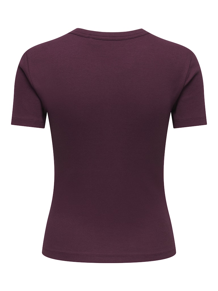 Onlval Ss O-neck Solid - Bordeaux