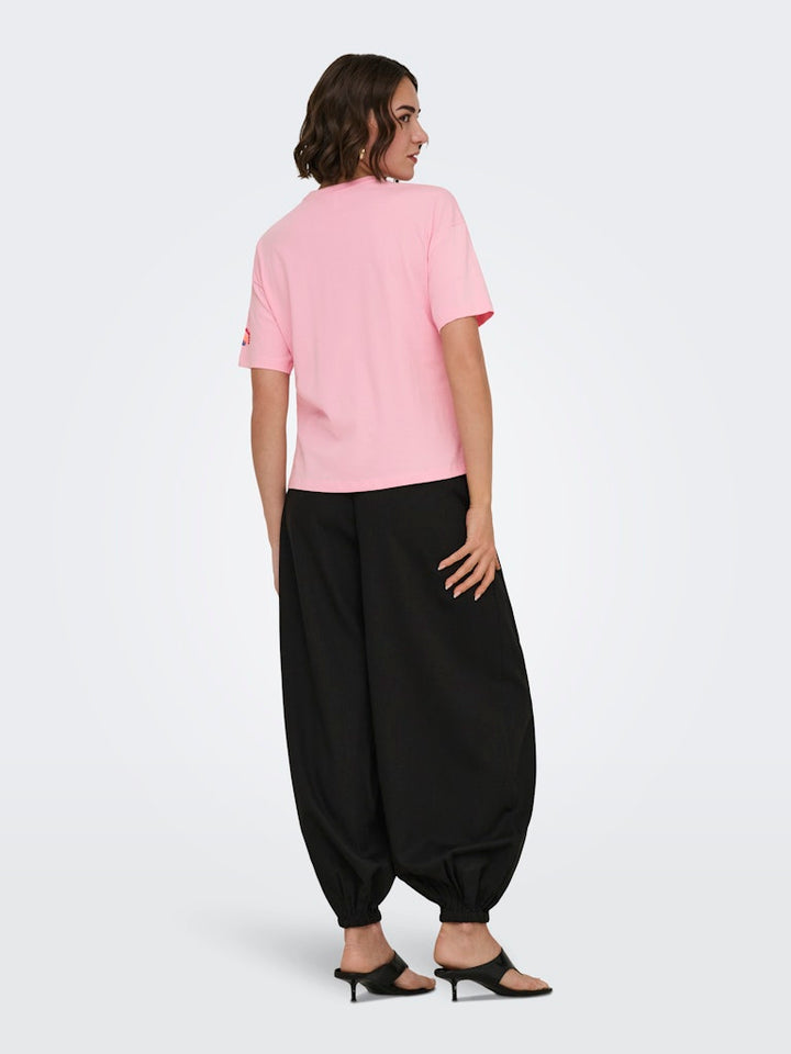 Onlbolette Life S/s Top Box Cc Jrs - Roze
