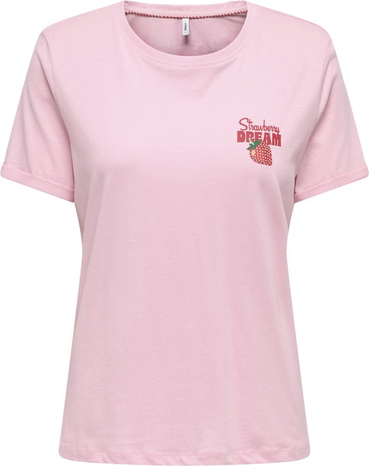 Onlkita Life S/s Drinks Top Box Jrs - Roze