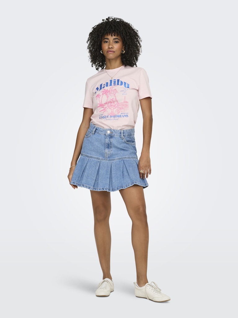 Onldina S/s Club Top Box Jrs - Licht Roze