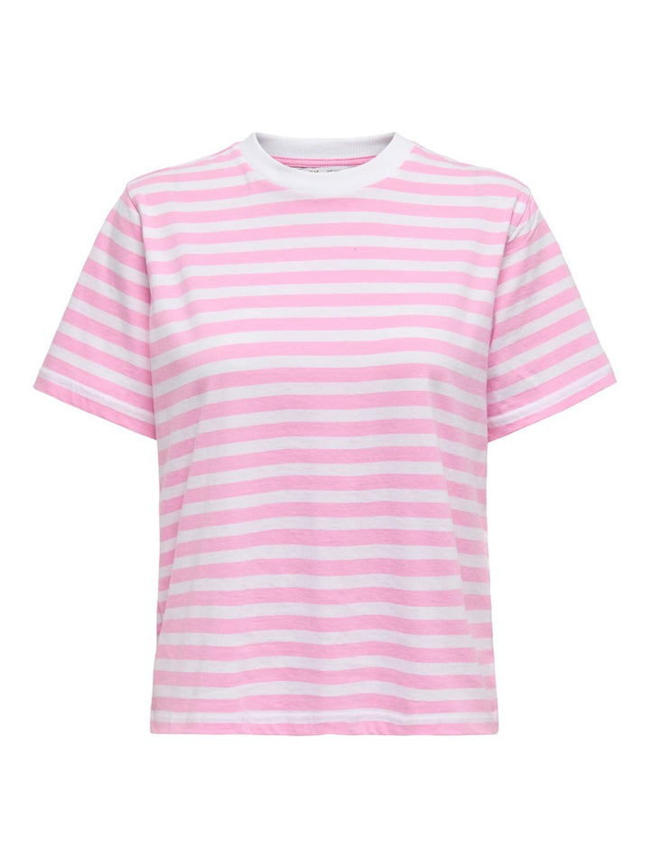 Onllivina Life S/s Stripe Tee Jrs Noos - Roze Dessin