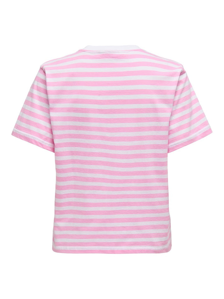 Onllivina Life S/s Stripe Tee Jrs Noos - Roze Dessin
