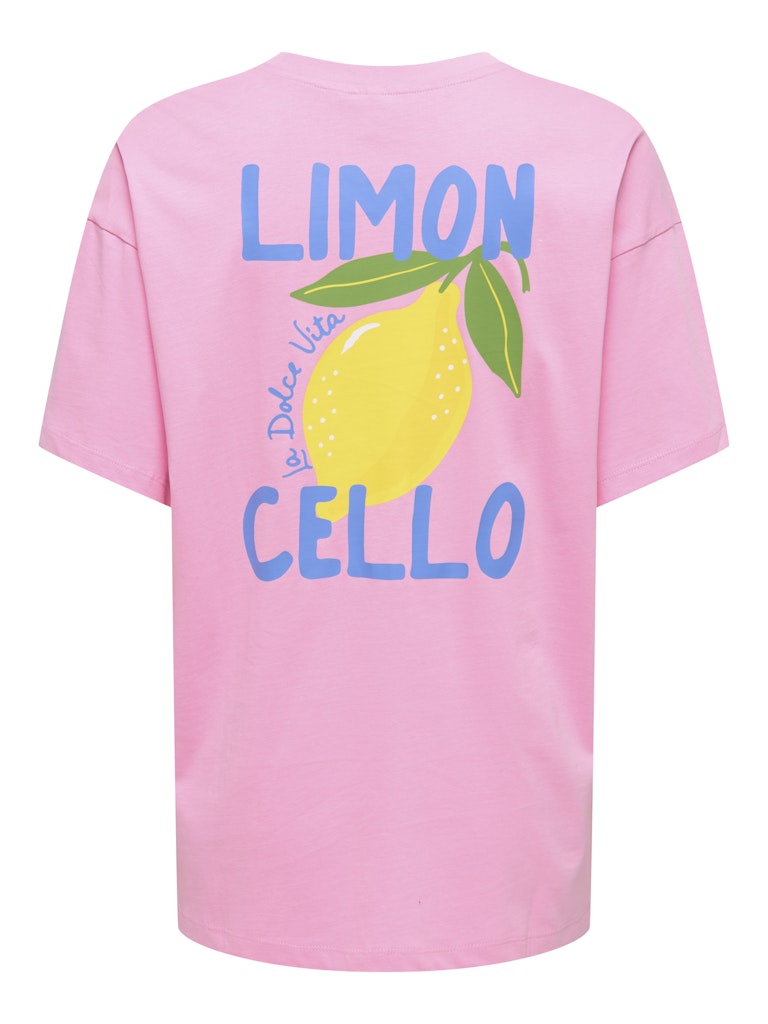 Onlelle S/s Printed Tee Cs Jrs - Roze Dessin