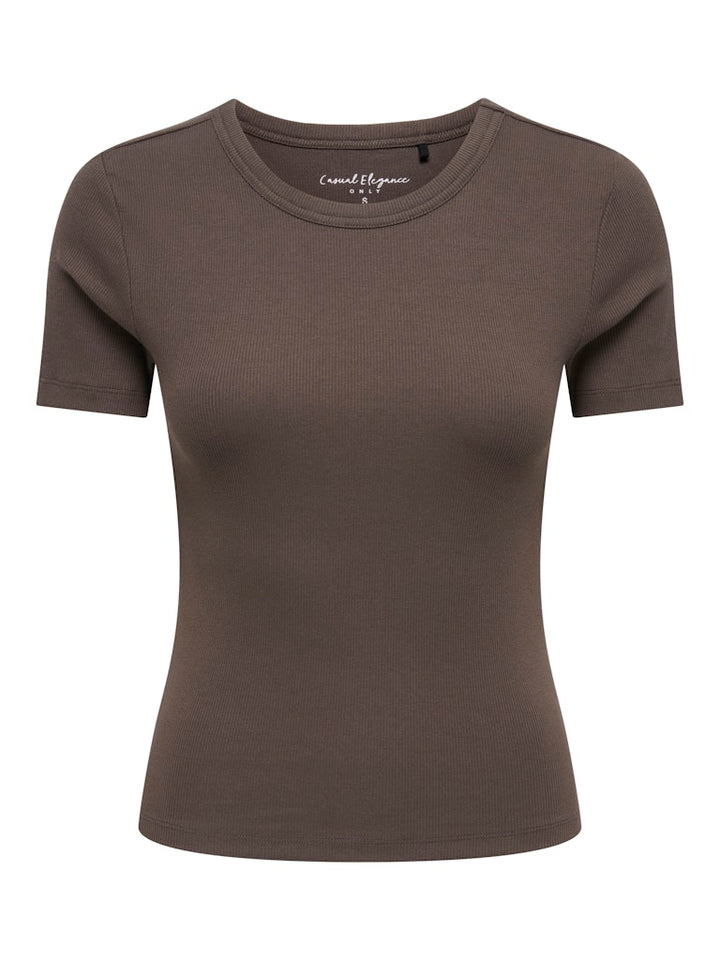 Onlval Ss O-neck Solid - Bruin