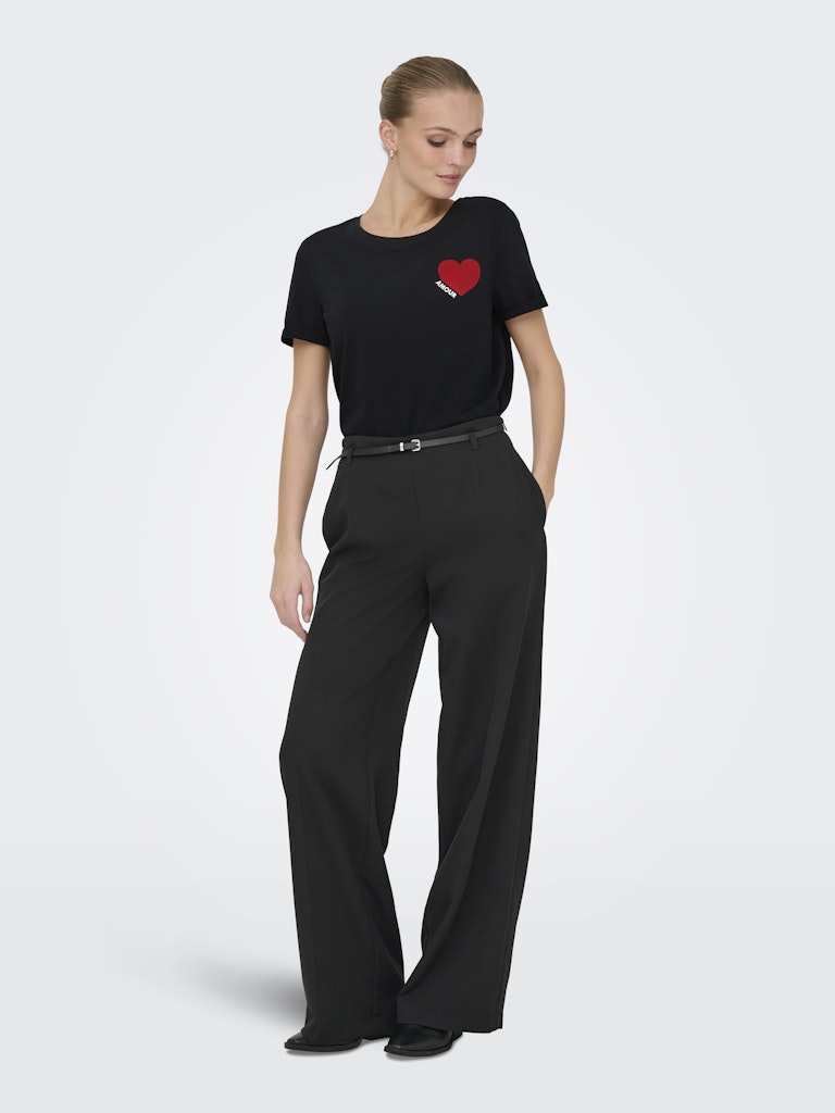 Onlvica S/s Fold Up Velvet Top Box Ccjrs - Zwart