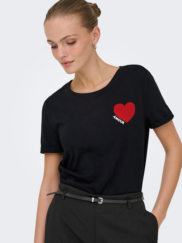 Onlvica S/s Fold Up Velvet Top Box Ccjrs - Zwart