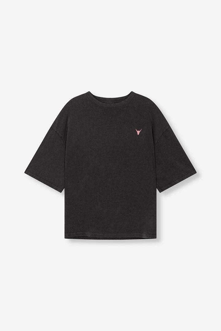 Print T-shirt - Antraciet