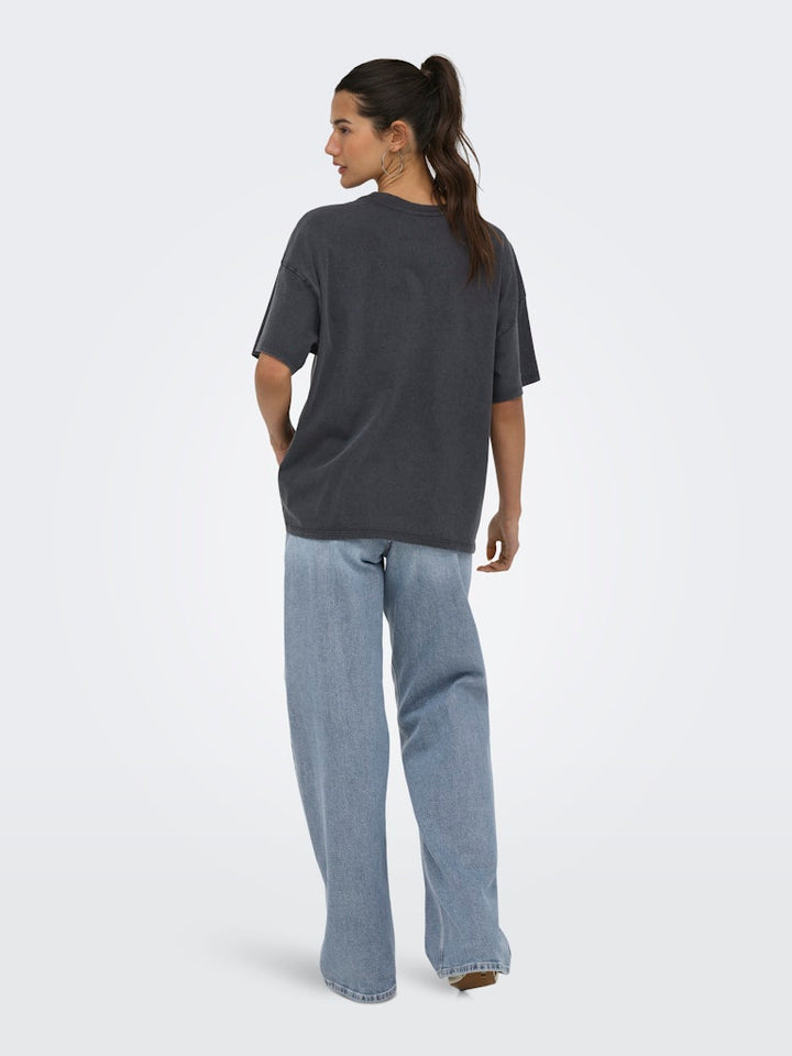 Onlmila S/s Print Box Cs Jrs - Grijs Dessin