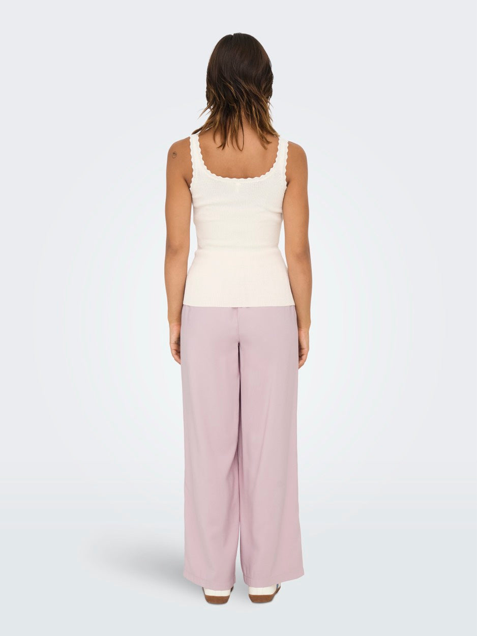 Onlgemma Sl U-neck Knt Nca - Off-white