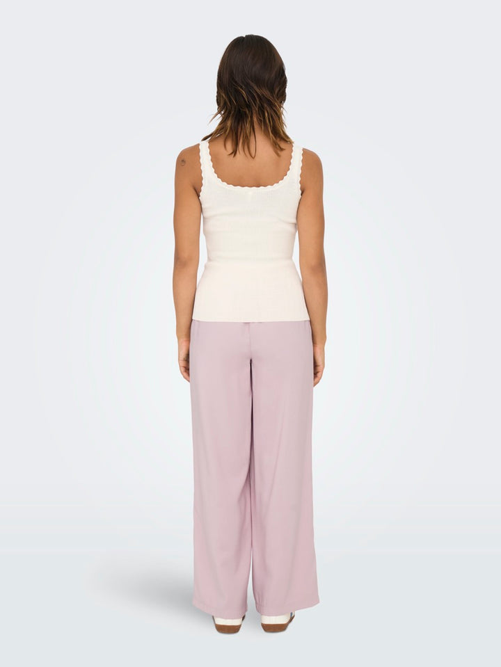Onlgemma Sl U-neck Knt Nca - Off-white