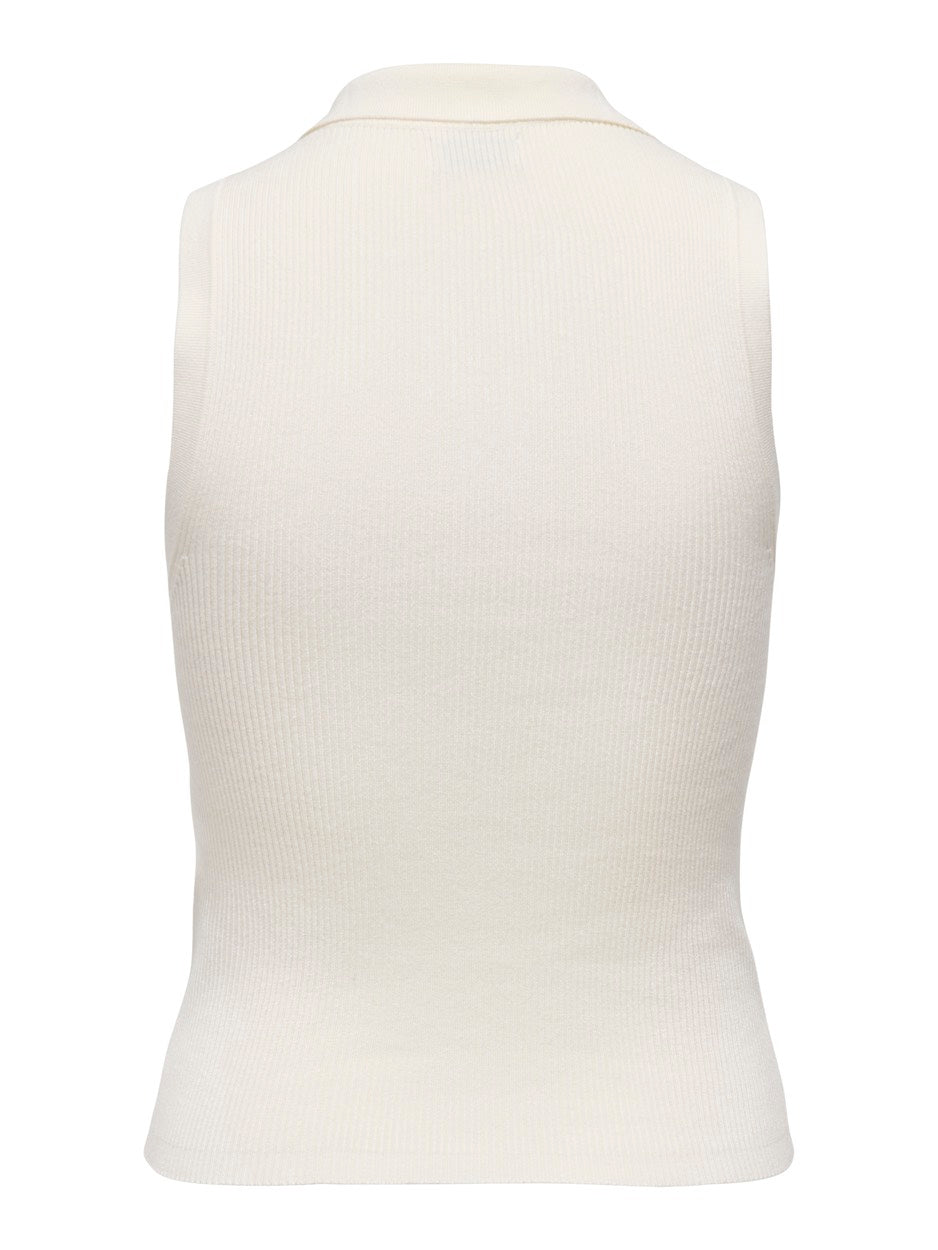 Jdynanna Sl Collar Top Knt - Off-white