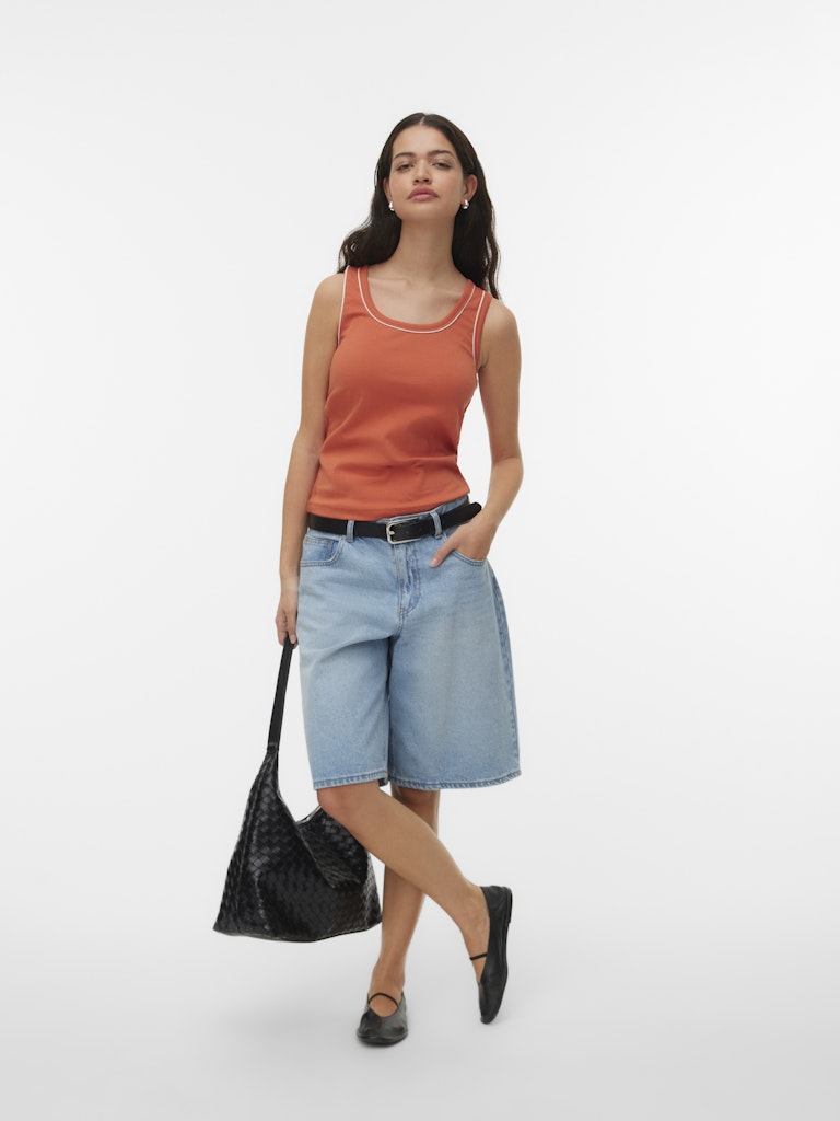 Vmmonna Sl Contrast Top Box Jrs - Oranje