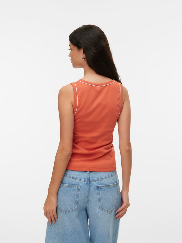 Vmmonna Sl Contrast Top Box Jrs - Oranje